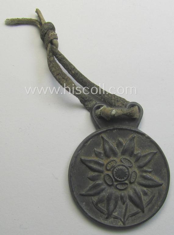 WH 'Gebirgsjäger'-related item: a semi-official, commemorative-medal (ie. talisman or 'Url') entitled: 'Eismeerfront - 1942-1943'