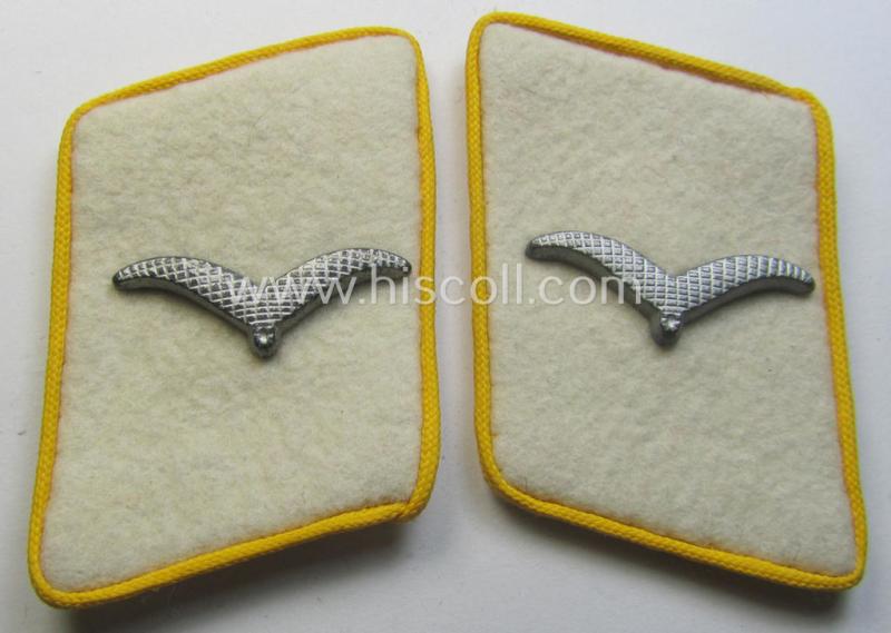 Pair of WH (Luftwaffe) golden-yellow-piped, EM- (ie. NCO-) type collar-patches (ie. 'Kragenspiegel') as was intended for usage by a member within one of the various units within the: 'Hermann Göring-Division'