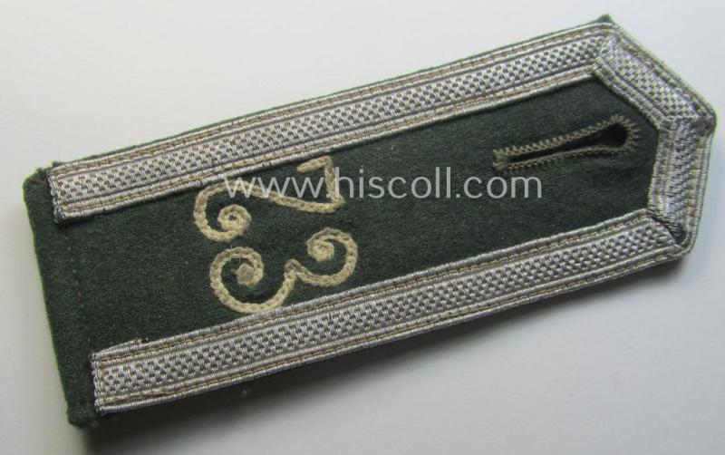 Single - and actually not that often seen! - WH (Heeres) NCO-type (ie. 'M36- o. M40'-pattern- and 'pointed styled') 'cyphered' shoulderstrap as was intended for usage by an: 'Unteroffizier des Infanterie-Rgts. 73'