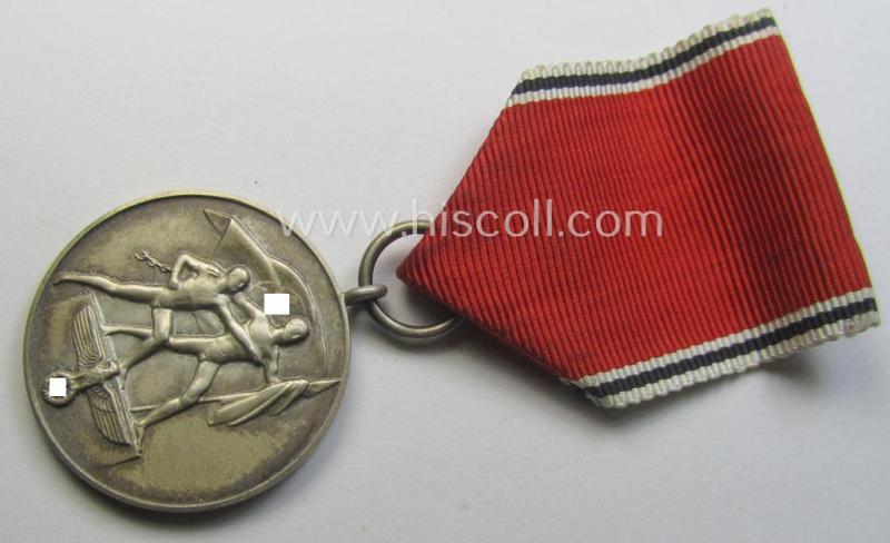 WH Austrian-occupation- (ie. 'Anschluss'-) medal: '13. März 1938' being a neat (albeit minimally tarnished) example that came as issued and/or recently found