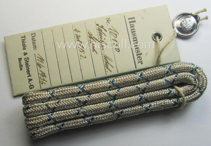 Interesting - and possible unique! - single, TR-period (ie. 1936-dated) 'Schutzenverein'-related shoulderboard being a so-called: 'Müsterstück o. Hausmuster' by the company: 'Thiele & Steinert A.G.'