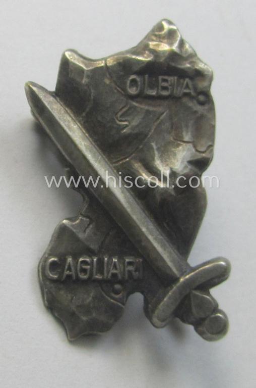 WH (Heeres) lapel-pin (ie. 'Traditions- o. Erinnerungsabzeichen') as was worn and used by the members of the '90. Panzergrenadier-Division' (aka: 'Sardinienschild')