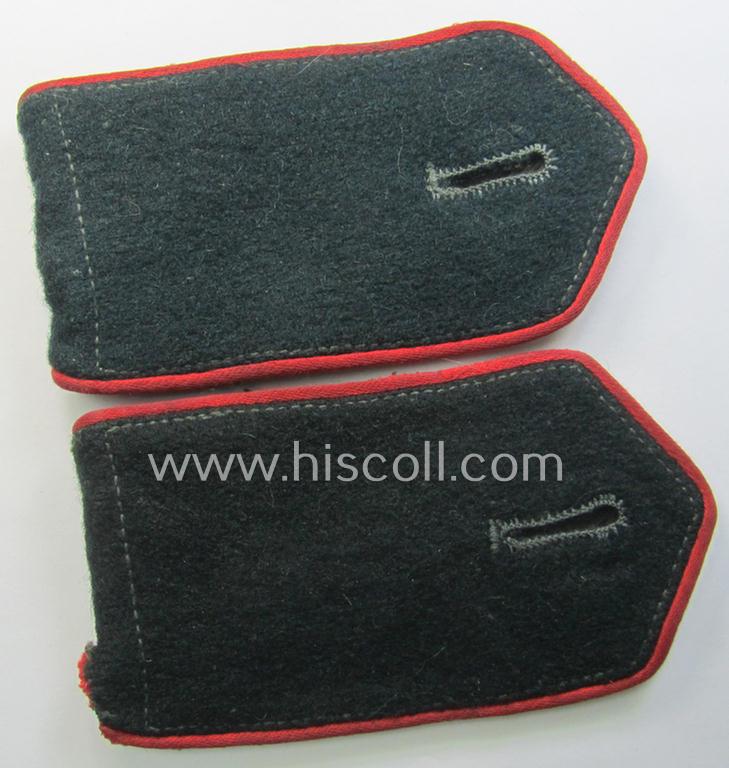 Truly used and worn pair of Eastern volunteers- (ie. 'Ostvölker'-) related shoulderstraps as intended for usage by a member within the: 'Russian Liberation Army' or: 'POA' (Cyrilic for 'ROA')