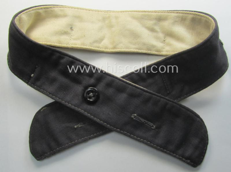 WH (Luftwaffe) bluish-coloured- and/or 'standard-issue'-pattern so-called: 'Kragenbinde' (or: uniform inner-collar) being a regular-issued (and non-maker-marked) example that comes in a hardly used- nor worn, condition
