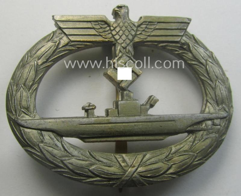 WH (Kriegsmarine), 'Feinzink'-based: 'U-Bootkriegsabzeichen' (or: U-boat war-badge) being a marker (ie. 'L/21'-) marked example by the: 'Förster u. Barth'-company