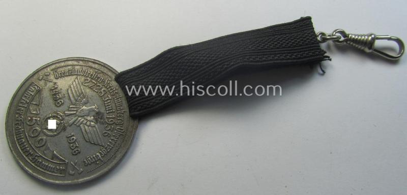 Silverish-toned - and very unusually seen! - 'TR'-related item: a semi-official, commemorative-medal (ie. talisman or 'Url') entitled: 'Grenzlandtreffen - Kreis Annaberg - Obererzgebirge - Jahrfeier Frohnauer Kammer - 27.28. Juni 1936'