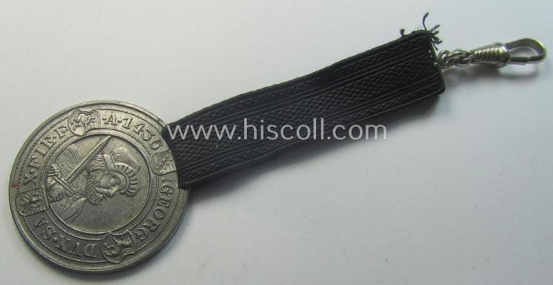 Silverish-toned - and very unusually seen! - 'TR'-related item: a semi-official, commemorative-medal (ie. talisman or 'Url') entitled: 'Grenzlandtreffen - Kreis Annaberg - Obererzgebirge - Jahrfeier Frohnauer Kammer - 27.28. Juni 1936'