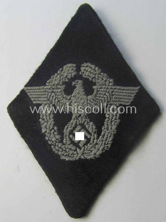Waffen-SS-pattern, 'BeVo'-woven sleeve-insignia (ie. 'Ärmelraute') as intended to signify former membership within the: 'Polizei'