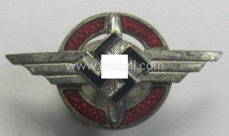 Luxuriously-styled, so-called: DLV (ie. 'Deutscher Luftsport Verband') miniature membership lapel-pin (ie. 'Mitgliedsabzeichen für den Zivilanzug') being a neatly maker- (ie. 'C. Poellath'-) marked example