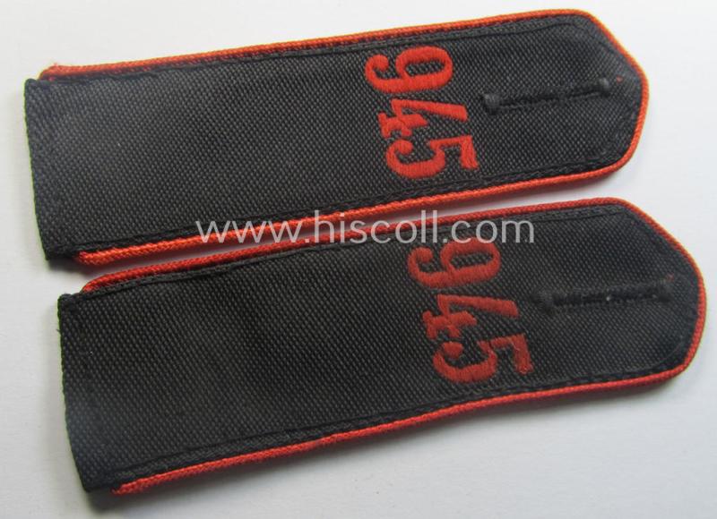 Pair of: 'Allgemeine-HJ'-shoulderstraps: 'Hitlerjunge' - 'Bann 945' (945 = 'Bann Reichswerke Hermann Göring' / 'Gebiet Nord Niedersachsen')