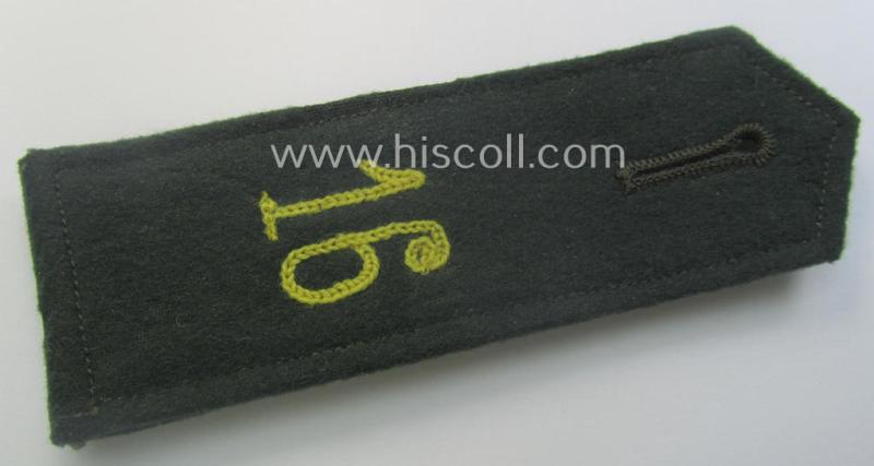 Single, WH (Heeres) EM-type 'cyphered' shoulderstrap: 'Soldat des Nachrichten-Abteilungs 16'