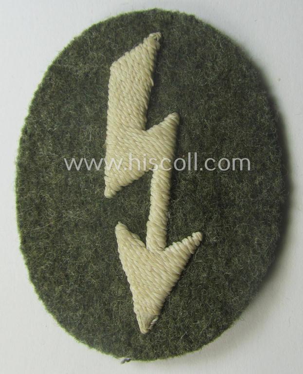 WH (Heeres) trade- and/or special-career insignia ie. hand-embroidered signal-blitz: 'Infanterie-Trpn.'