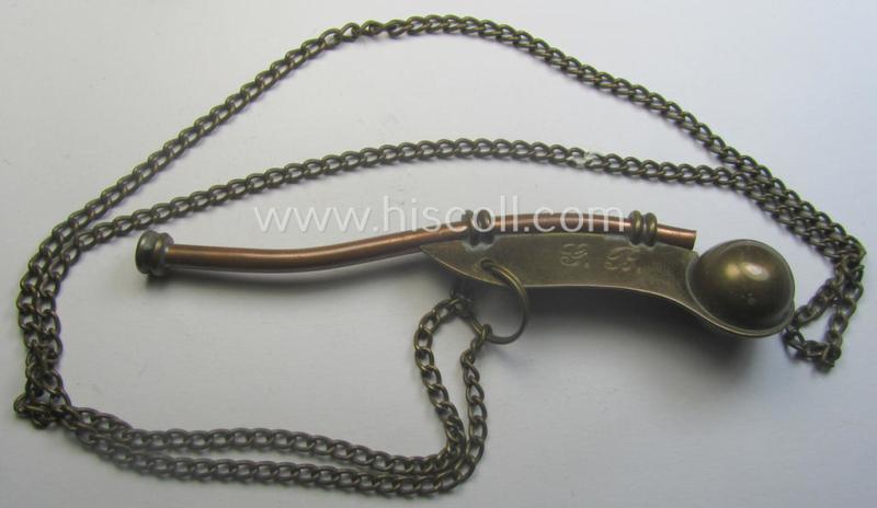 WH (Kriegsmarine) flute (ie. 'Bootsmanns-Flöte') showing the period-engraved initials: 'G.B.'