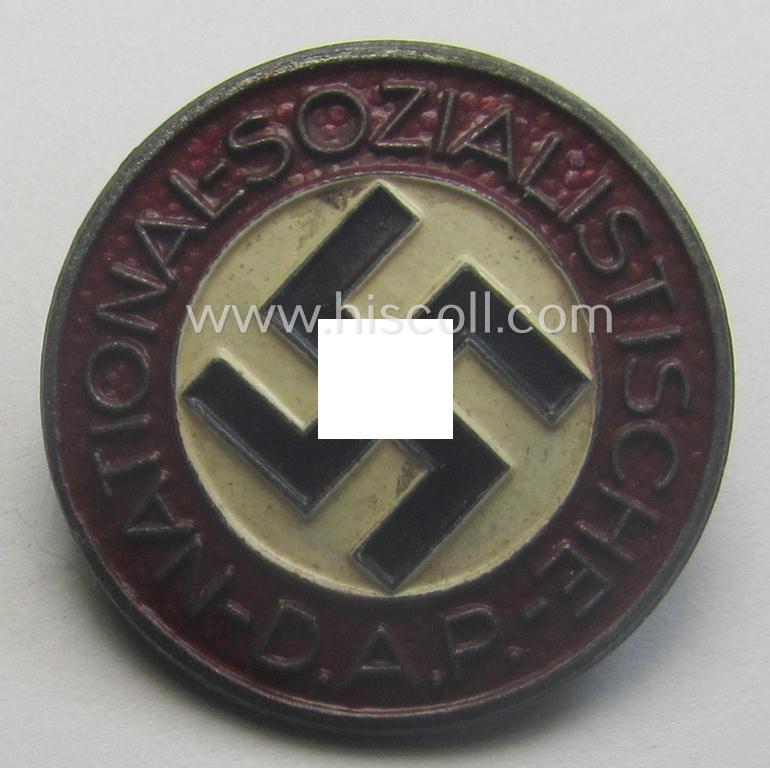 'Painted- (ie. sprayed'-) pattern 'N.S.D.A.P. - Parteiabzeichen' showing the makers'-designation: 'RzM' and/or: 'M1/72'