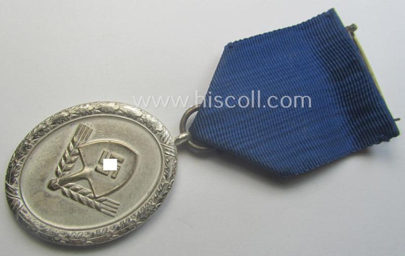 RAD (ie. 'Reichsarbeitsdienst') so-called: 'Dienstauszeichnung 3. Stufe für Männer' (as was intended for 12 years loyal-service) and that came mounted onto its period piece of ribbon (ie. 'Bandabschnitt')