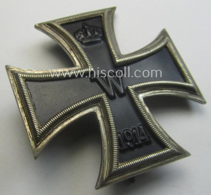 WWI-period, Iron Cross 1st class (or: 'Eisernes Kreuz 1. Klasse') being a very nicely preserved- (albeit typical non-maker-marked!) example (that was presumably produced in the late thirthies)