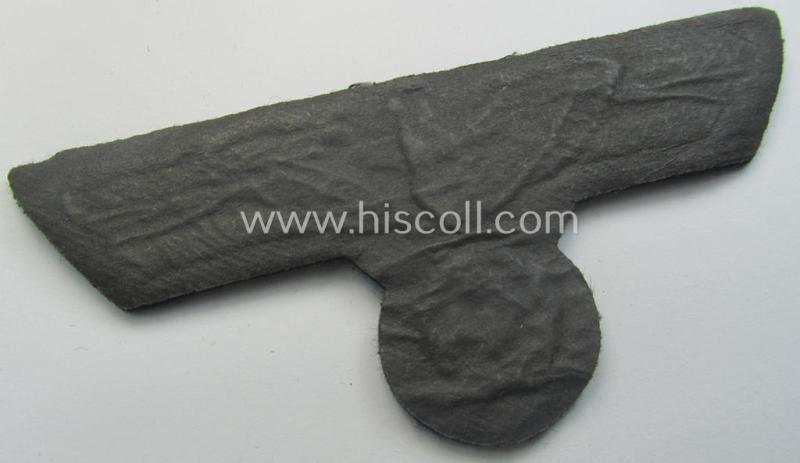 WH (Kriegsmarine) neatly hand-embroidered, officers'-type breasteagle on a darker-blue background as was specifically intended for the various naval administrative-officials (ie. 'Beambten der Kriegsmarine')