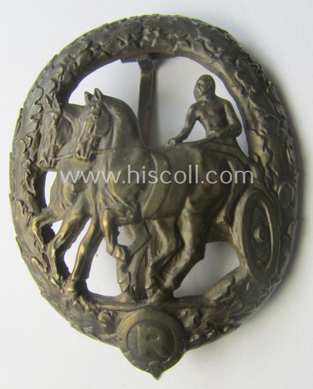 'Deutsches Fahrer-Abzeichen' (ie. 'in Bronze') being a neatly maker- (ie. 'L.Chr. Lauer'-) marked example that comes in an overall very nice- (albeit most certainly issued- and/or just moderately used ie. worn-), condition