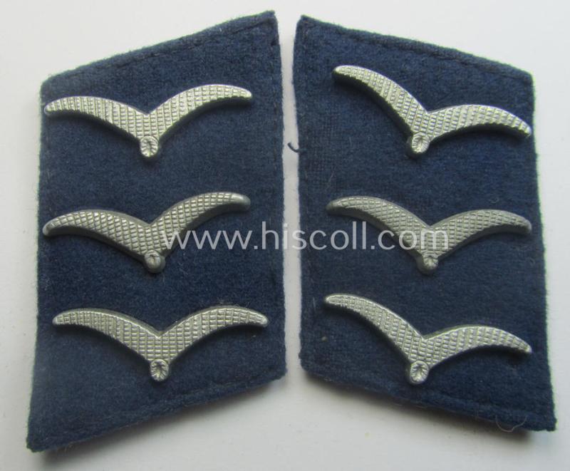 Pair of WH (Luftwaffe) EM- (ie. NCO-) type collar-patches (ie. 'Kragenspiegel'): 'LW-Sanitäts-Trpn.'