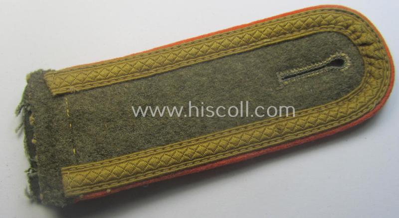 Single, early-pattern WH (Heeres) 'tropical' (ie. truly 'DAK'-related!) NCO-type shoulderstrap as was intended for an: 'Unteroffizier der Feldgendarmerie-Trpn.'