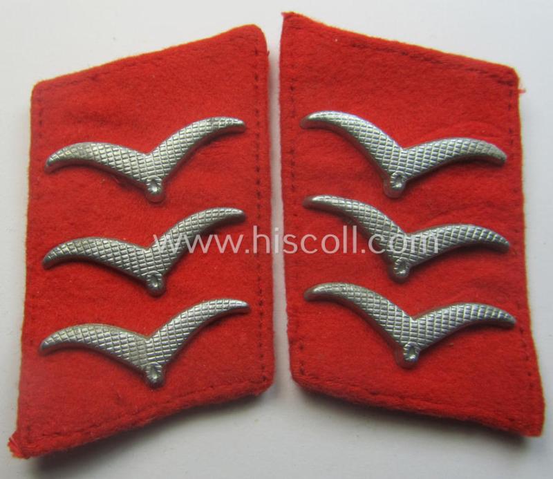 Pair of WH (Luftwaffe) EM- (ie. NCO-) type collar-patches (ie. 'Kragenspiegel'): 'LW-Flak-Artillerie-Trpn.'