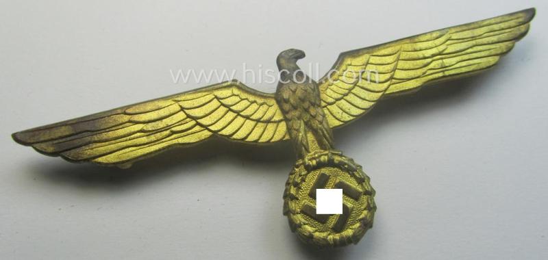 WH (Kriegsmarine) bright-golden-toned breast-eagle as intended for usage onto the white-coloured, naval-type summer tunics ('Brustadler für Sommerrock der Kriegsmarine')