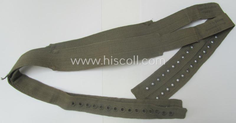 Fully matching pair of WH (Heeres, LW, SS etc.) so-called: inner-tunic straps (ie. 'Tragelaschen für WH-Jacken') being an identically styled- and maker-marked pair that comes in a hardly used- ie. worn, condition