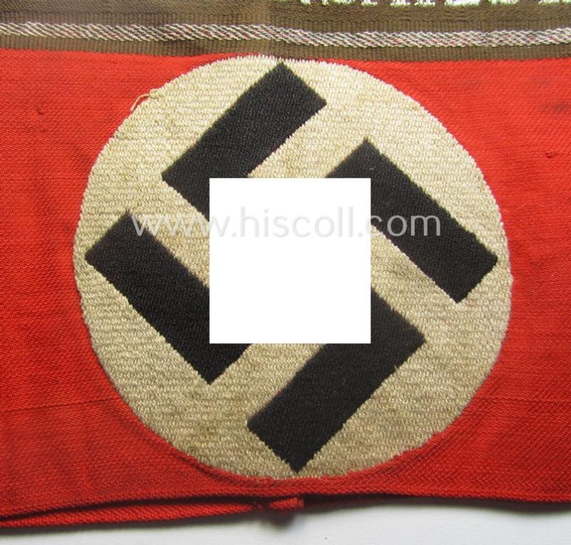 Superb - and actually extremely rarely encountered! - example of an officers’-type RAD- (ie. 'Reichsarbeitsdienst'-related-) armband (ie. 'Armbinde') entitled: 'Arbeitseinsatzstab'