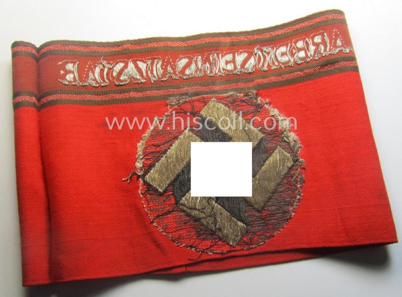 Superb - and actually extremely rarely encountered! - example of an officers’-type RAD- (ie. 'Reichsarbeitsdienst'-related-) armband (ie. 'Armbinde') entitled: 'Arbeitseinsatzstab'