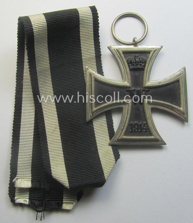 WWI-period: 'Eisernes Kreuz II. Klasse' (being a fully untouched and unmarked example that comes with its long-sized ribbon ie. 'Bandabschnitt')