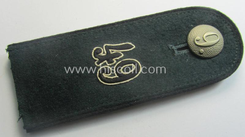 Single - but neverthless scarcely seen! - WH (Heeres) EM-type (ie. 'M36-/M40-pattern, rounded-style) 'cyphered' shoulderstrap as was specifically intended for usage by a: 'Soldat des Pionier-Bataillons 49'