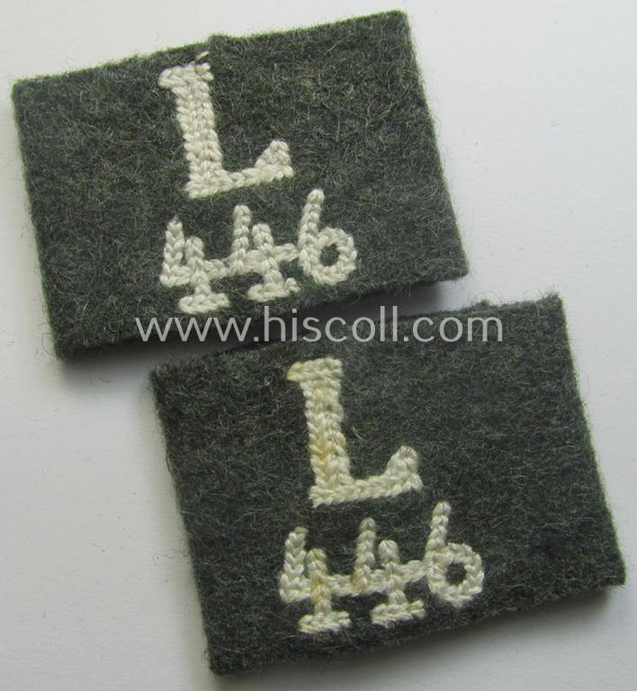 Pair of WH (Heeres) 'Infanterie'-related 'Schulterstück-Überschuben': 'Soldat des Landesschützen-Batalions 446'