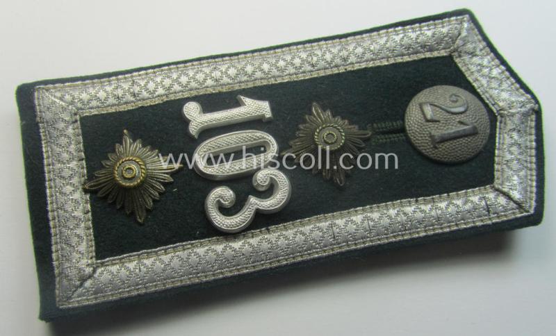 Single, WH (Heeres) NCO-type (ie. 'M36-/M40'-pattern- and/or 'pointed-styled') 'cyphered' shoulderstrap as was intended for usage by an: 'Oberfeldwebel des Infanterie-Rgts. 103'