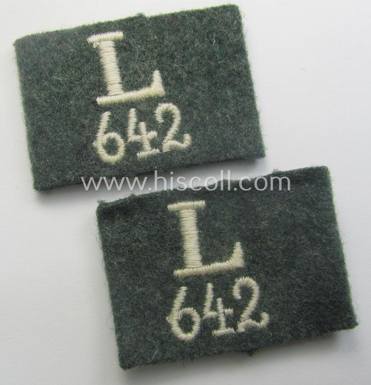 Pair of WH (Heeres) 'Infanterie'-related 'Schulterstück-Überschuben': 'Soldat des Landesschützen-Batalions 642'