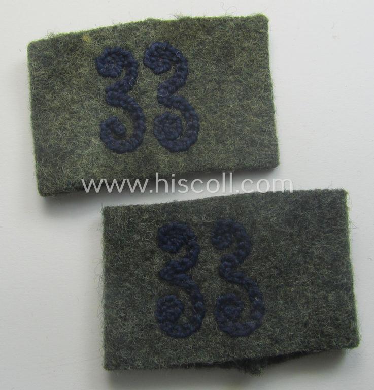 Pair of WH (Heeres) 'Sanitäter'-related, 'Schulterstück-Überschuben': 'Soldat des Sanitäts-Abtlgs. 33'