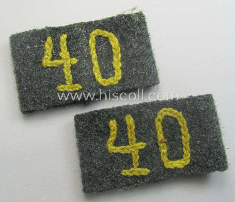 Pair of WH (Heeres) 'Nachrichten'-related, 'Schulterstück-Überschuben': 'Soldat des Nachrichten-Abtlgs. 40'