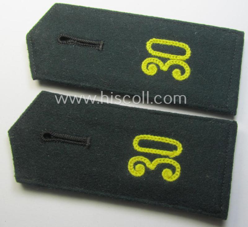 Pair of WH (Heeres),'cyphered' EM-type shoulderstraps: 'Soldat des Nachr.-Abtgs. 30'