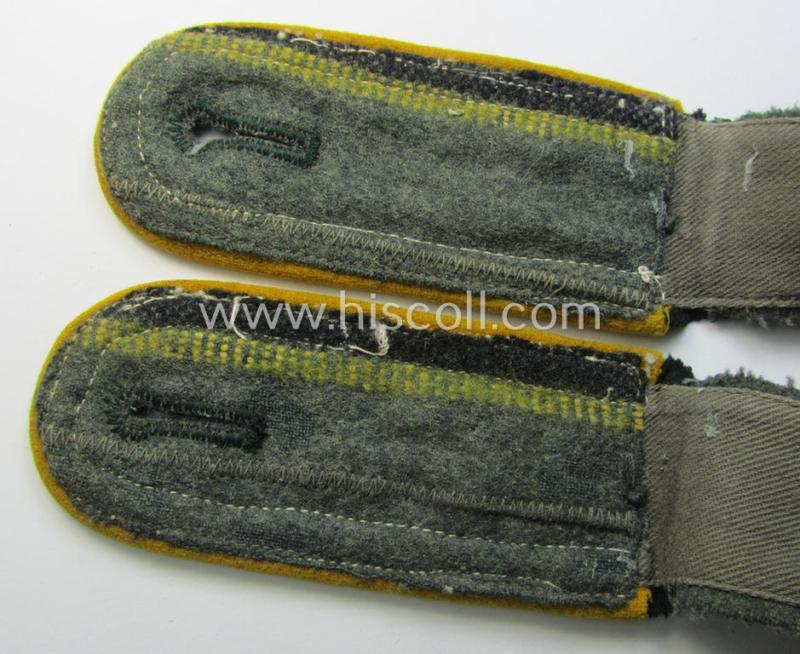 Pair of WH (Heeres) early-war-period- (ie. 'M36'- ie. 'M40'-pattern) neatly 'cyphered', NCO-type shoulderstraps as was intended for an: 'Unteroffizier des Kavallerie- o. Reiter-Rgts. 14'