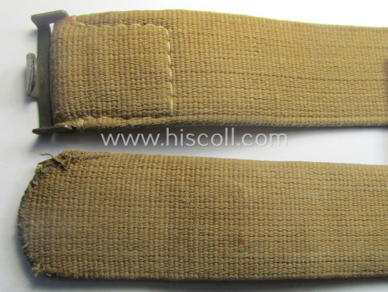 WH (Heeres ie. LW etc.) 'tropical-issued'- belt (ie. 'Koppelriemen') being a 95 cms.-sized example that comes in a moderately used condition