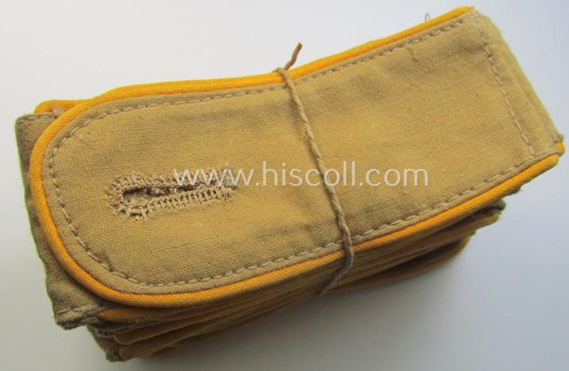 Pair of EM-type, WH (LW) 'tropical-issue'-pattern shoulderstraps: 'Soldat der Flg.- o. FJ-Trpn.'