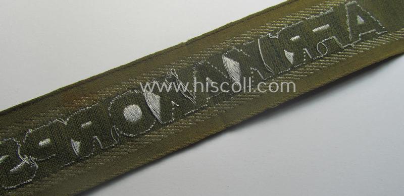 'BeVo'-like cuff-title (ie. 'Ärmelstreifen') entitled: 'Afrikakorps' being a presumably issued but simply never worn example that comes in an overall very nice- (ie. non-shortened- and never tunic-attached-), condition