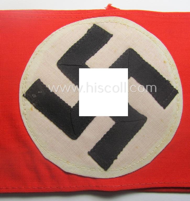 'Stonemint' N.S.D.A.P.-related party-armband (ie. 'Armbinde') being an example that still holds its period-attached 'RzM'-etiket