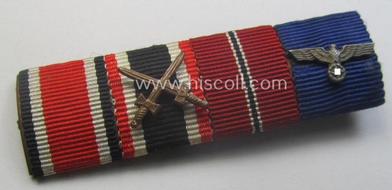 4-pieced WH (Heeres- ie. KM) ribbon-bar (ie. 'Band- o. Feldspange')