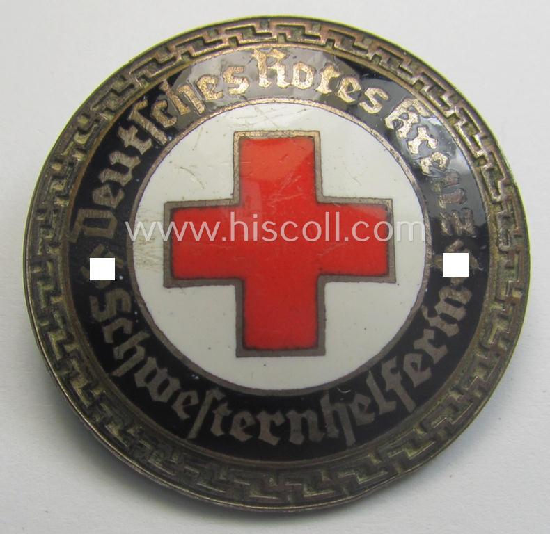 DRK (ie. 'Deutsches Rotes Kreuz' or German Red Cross) nurses'-helpers-badge: 'Schwesternhelferin'