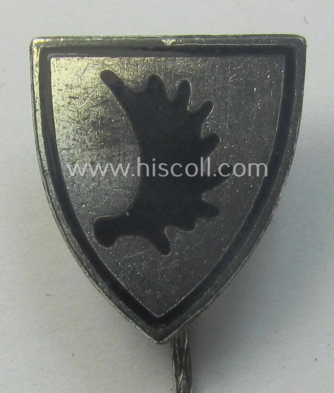Silver-toned - and neatly enamelled! - WH (Heeres) so-called: 'Truppen-Traditionsabzeichen des 260. Infanterie-Division'