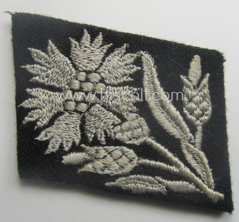 Waffen-SS - so-called: 'RzM-styled' - EM- (ie. NCO-) type collar-tab as was intended for usage by soldiers ie. NCOs of the: '22. SS-Freiwilligen-Kavallerie-Division' (ie. sometimes referred to as: 