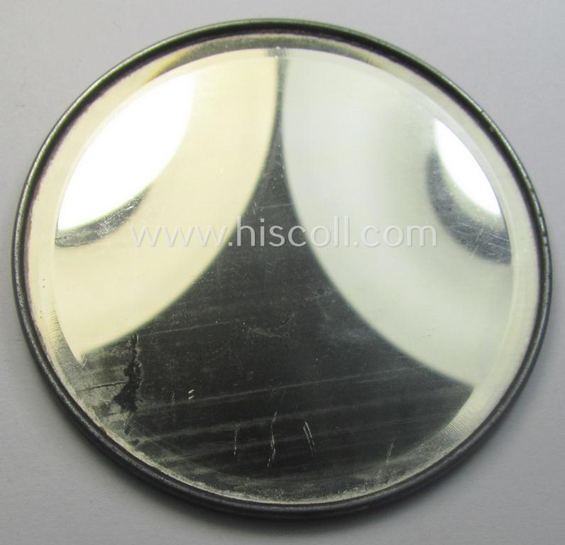 Interesting, WWII-period 'souvenir-item' (ie. hand-held mirror or: 'Spiegel') showing an illustration of a uniformed soldier coupled with the text: 'Westfront'