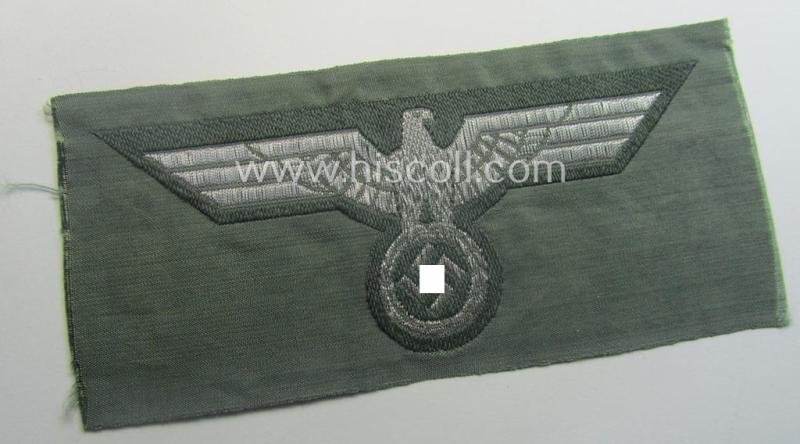 WH (Heeres) officers'- (ie. eventually NCO-) type breasteagle being a 'virtually mint- ie. unissued' example as executed in attractive so-called: 'flat-wire'- (ie. 'BeVo'-) weave-pattern