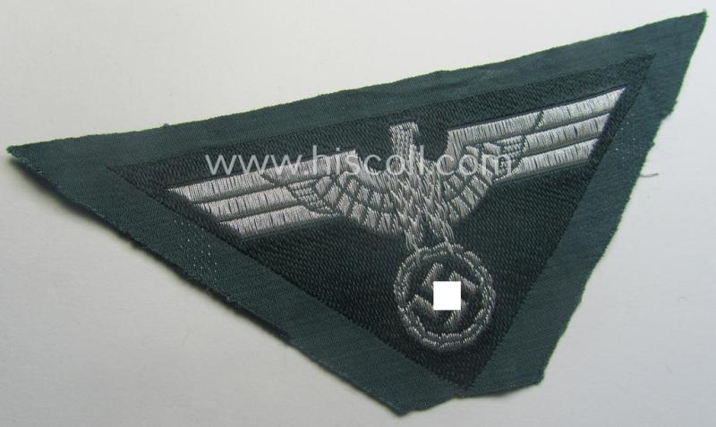 Later-war-period, WH (Heeres) officers'-pattern so-called: 'M44'-pattern- and/or: trapezoid-shaped breasteagle ie. 'Brustadler für Offiz. des Heeres'