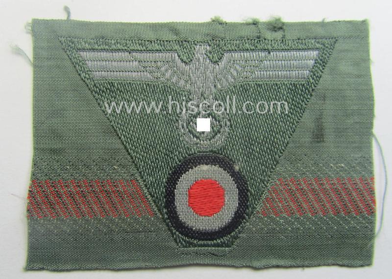 WH (Heeres) officers'-pattern: 'M41/M43-pattern'-cap-eagle/cocarde (cap-trapezoid or: 'Mützentrapez') as was intended for usage on the: 'M-41 o. 43'-model, officers'-type field-caps (ie. 'Einheitsfeldmützen')